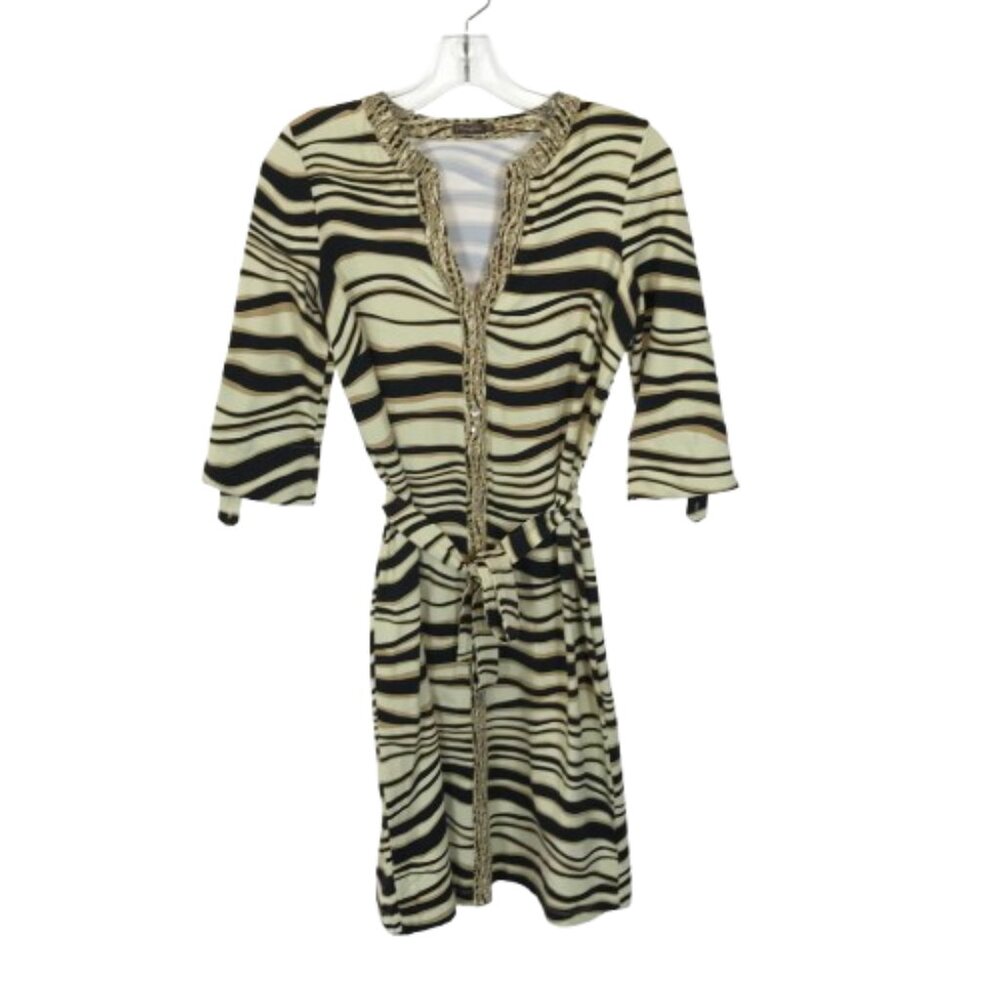 Women Size XS J. McLaughlin Catalina Stretch Cloth Animal Print Belted Dress